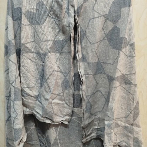 Travel jacquard blanket shawl gray 1x1.30 with geometric patterns new