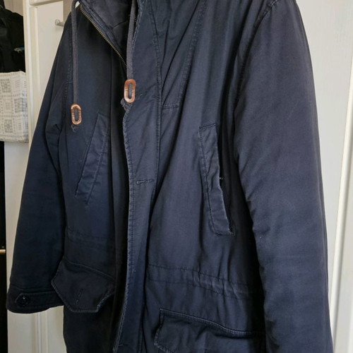 Benetton men's jacket used, blue, size 48, made in Italy