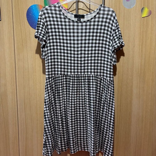 Summer dress used, size XL, black and white