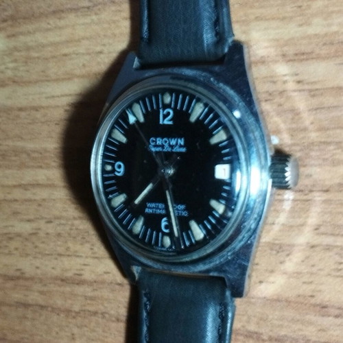 CROWN Super De Luxe wristwatch used, military style