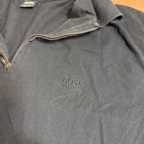 Hugo Boss Men's Half-Zip Shirt 100% Cotton XXL Like New