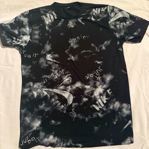Nike T-shirt new, black with white patterns, size S and M