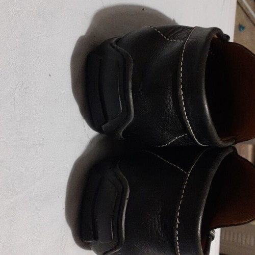 Leather moccasin shoes, size 44, black