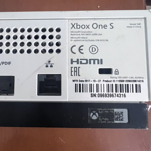 Xbox One S used for parts or repair