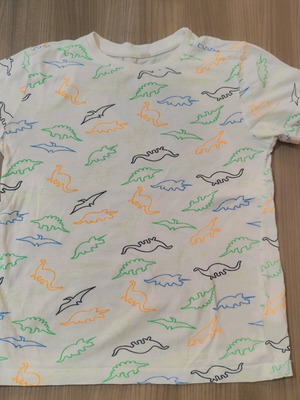 T-shirt H&M like new, kids 122-128 cm, white multicolor