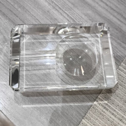 Crystal ashtray new, suitable for office