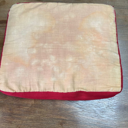 Embroidered pillow used, dimensions 39x33
