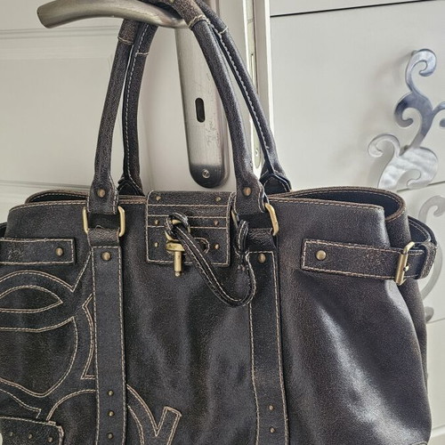 Purificacion Garcia leather handbag used, vintage effect