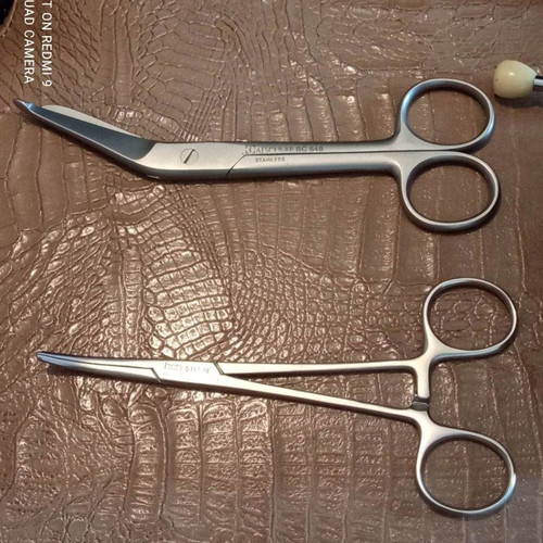 Vintage medical lot used with Microlife stethoscope, 2 scissors and Bayer box