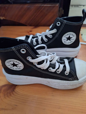 Converse All Star μαύρα μποτάκια, νούμερο 33,5