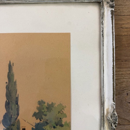 Υδατογραφία Ναλτσατζιάν Σάρκης μεταχειρισμένη, θέμα Κέρκυρα Εκκλησάκι