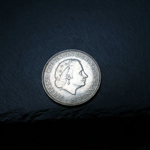 1966 2 1/2 Gulden Netherlands silver coin