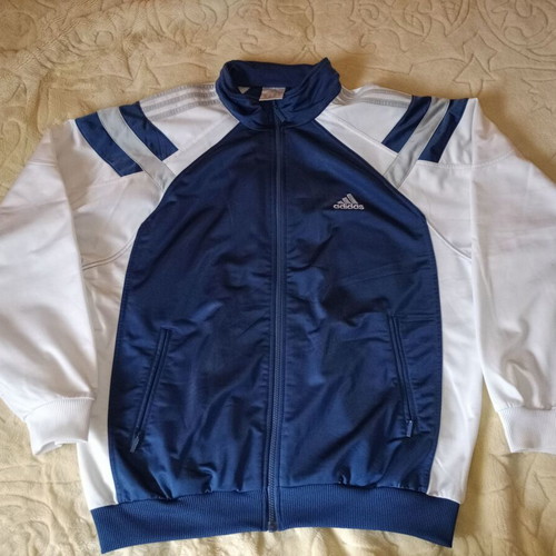 Adidas 90's jacket XL like new, white and blue