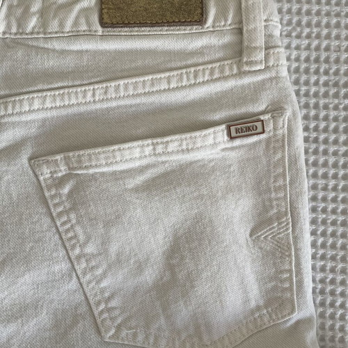 Reiko white jeans three-quarter length, like new, size S