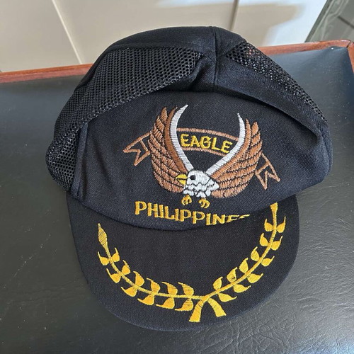 Jockey hat used with eagle from Philippines, black
