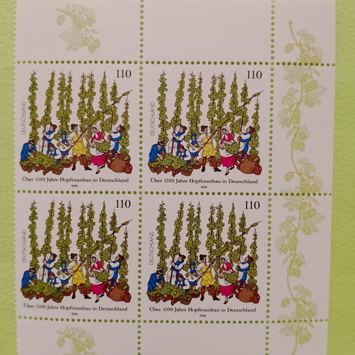 German stamps 1998 first day cover Bonn, mint block of four