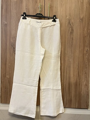 Linen pants white, like new, size M 38 10