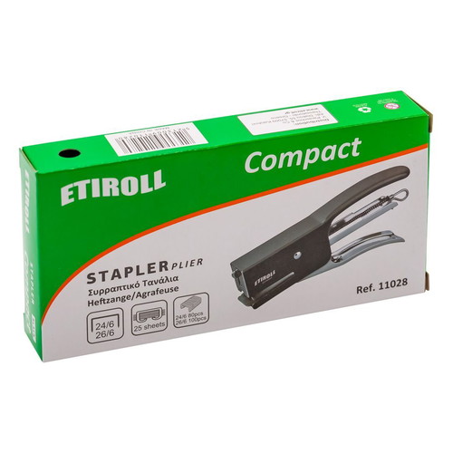 Pack of two Etiroll staplers and metal staple remover new