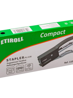Pack of two Etiroll staplers and metal staple remover new