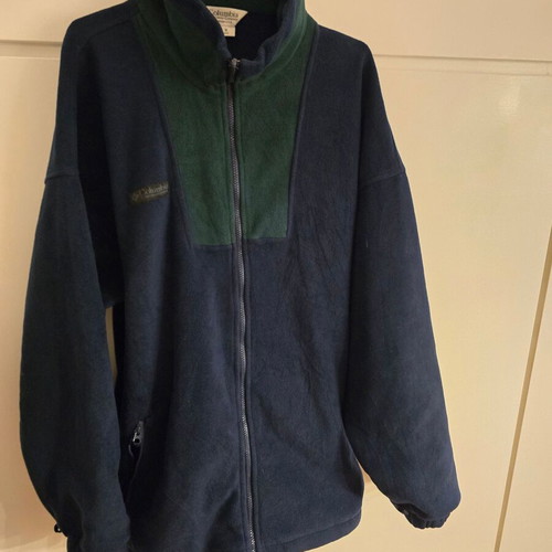 Columbia fleece jacket XL used, vintage retro blue and khaki