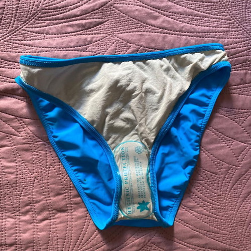 Ostraco bikini new, size 46, blue with laser-cut details
