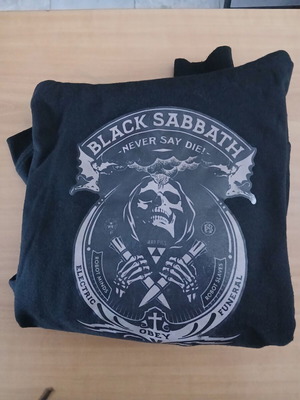 Black Sabbath sweatshirt used, size large, black with hood