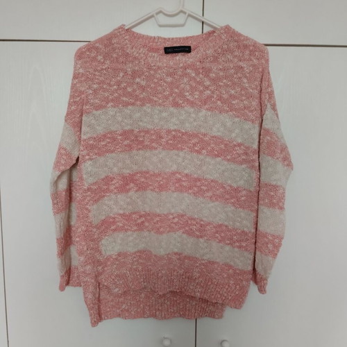 Marks & Spencer cotton sweater used in pink and white, sizes S M L