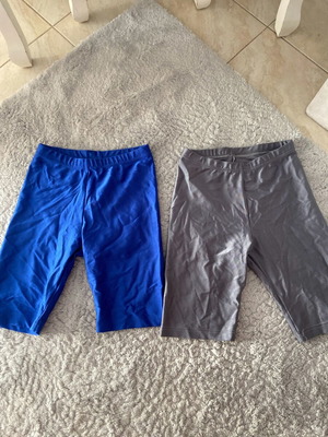 Biker shorts like new, set of 2, gray and blue