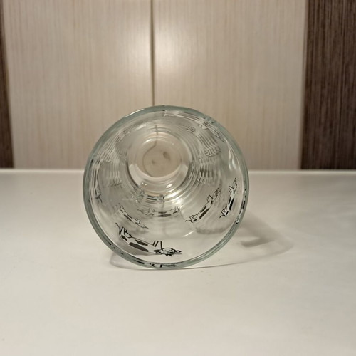 Glass for serving fresh milk, water or juice, new, 13 cm height