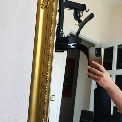 Full-Length Vintage Gold Mirror with Stand Like New