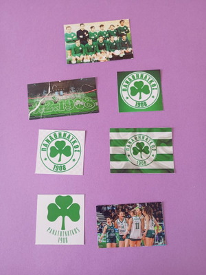 Panathinaikos stickers set like new