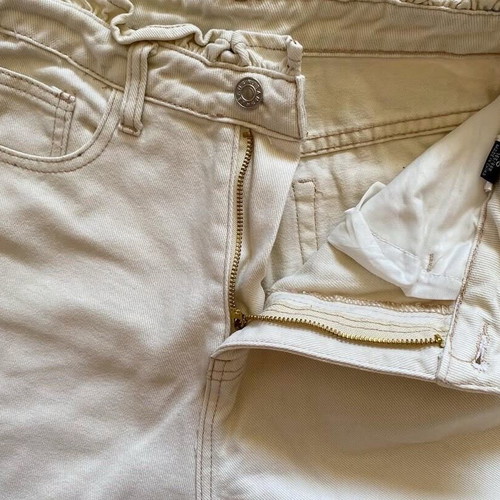 Boho flare jeans like new, high waist, Shein, beige and brown