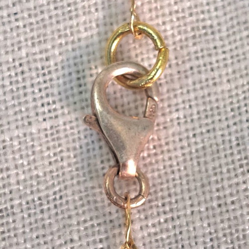 Gold-Plated Silver 925 Necklace with Mini Solitaire Zircon, Like New