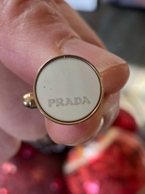 Prada vintage cufflinks like new, beige mother of pearls