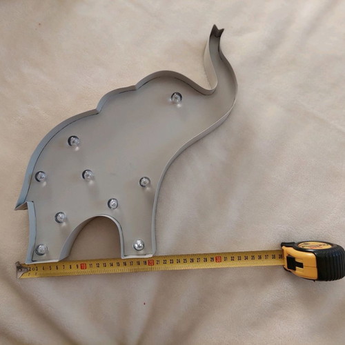 Decorative elephant Zara Home with battery lights for children's room.