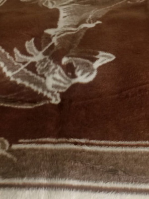 Double blanket used, barely used