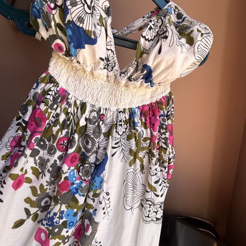 Women's summer dress used, cotton with floral pattern