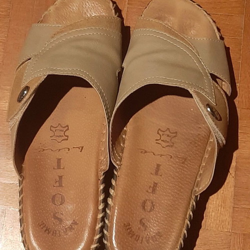 Leather sandals used, size 41, orthopedic, anti-slip