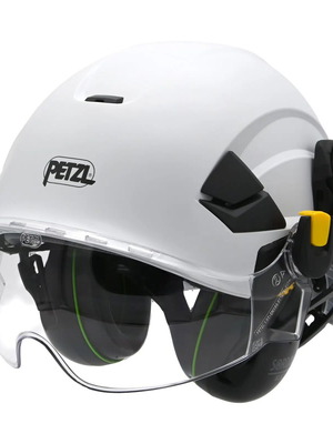 Κράνος ασφαλείας Petzl Vertex με ακουστικά Peltor 3M και προστατευτικό Visor σαν καινούργιο