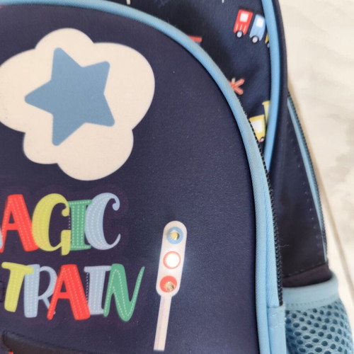 Must kindergarten backpack with train design
