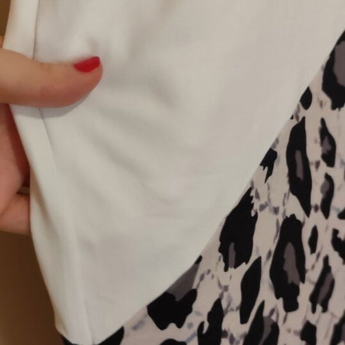 Maxi dress new Shein white black with leopard slit