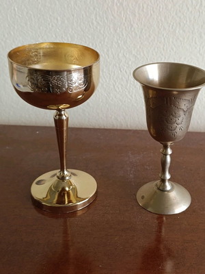 Liqueur glasses used, set of 6 pieces