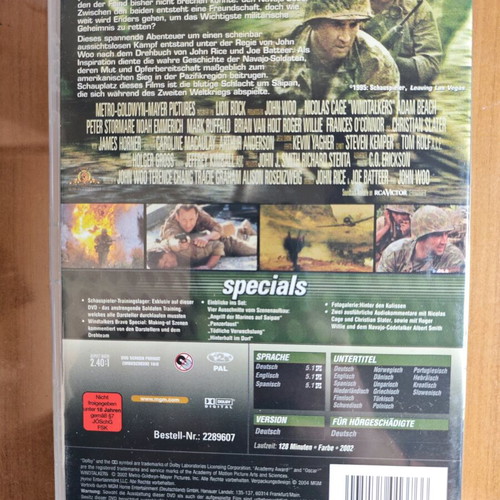 Windtalkers DVD like new, war movie starring Nicolas Cage