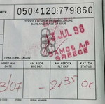 Εισιτήρια Ολυμπιακή Αεροπορία μεταχειρισμένα, σετ 2, 1998