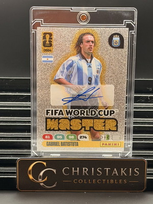 Panini FIFA World Cup Master κάρτα με υπογραφή Gabriel Batistuta