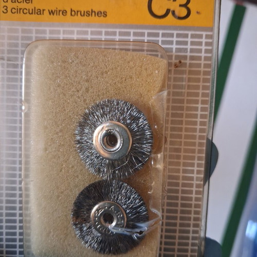 Wire brush set for drill and rotary tool new, 4 pieces