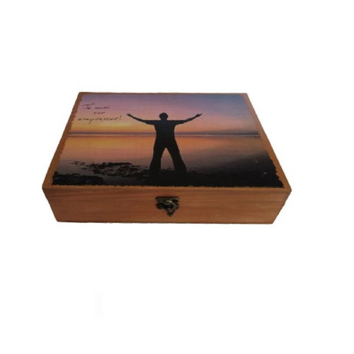 Wooden memory storage box new, handmade