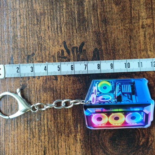 Computer Unit 2D Keychain new, multicolored