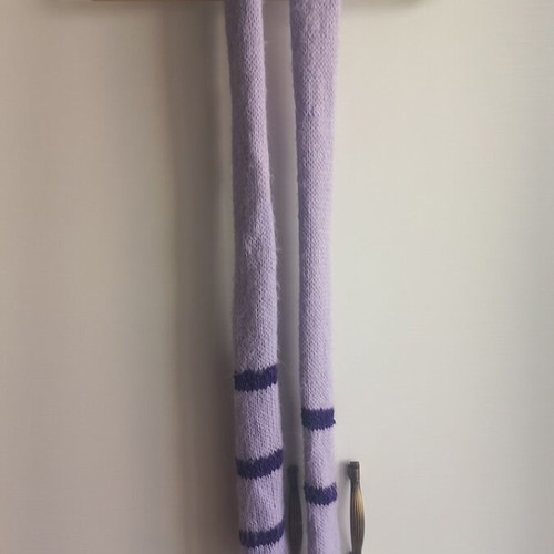 Handmade purple scarf, 1.80m long