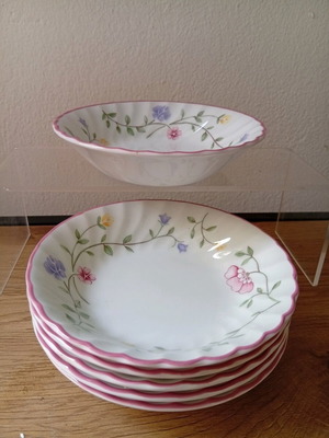 Vintage Johnson Brothers Summer Chintz England σετ 6 μπολ φαγητού 13εκ